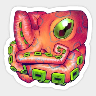 Octopus Cube Sticker